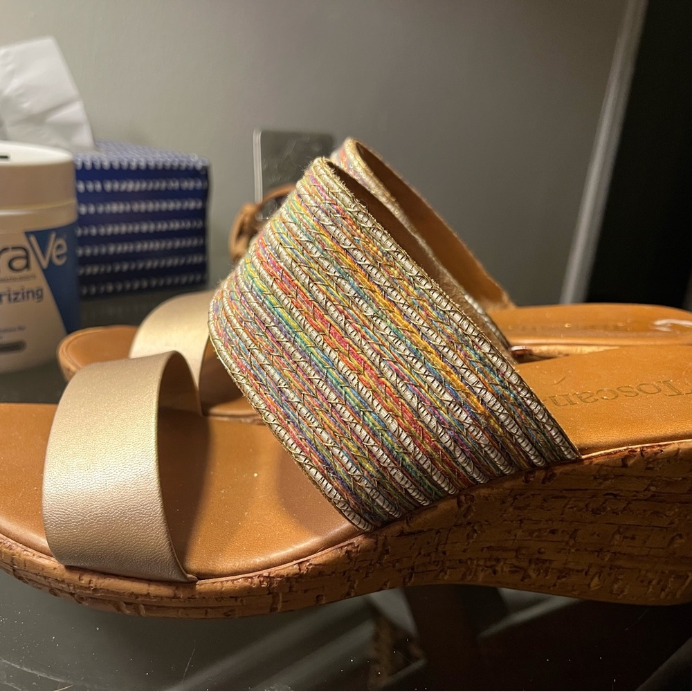 Colorful Woven Wedge Sandals